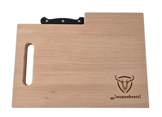 "Jausenbrettl (Hirschkopf)" Jausenbrett inkl. Messer