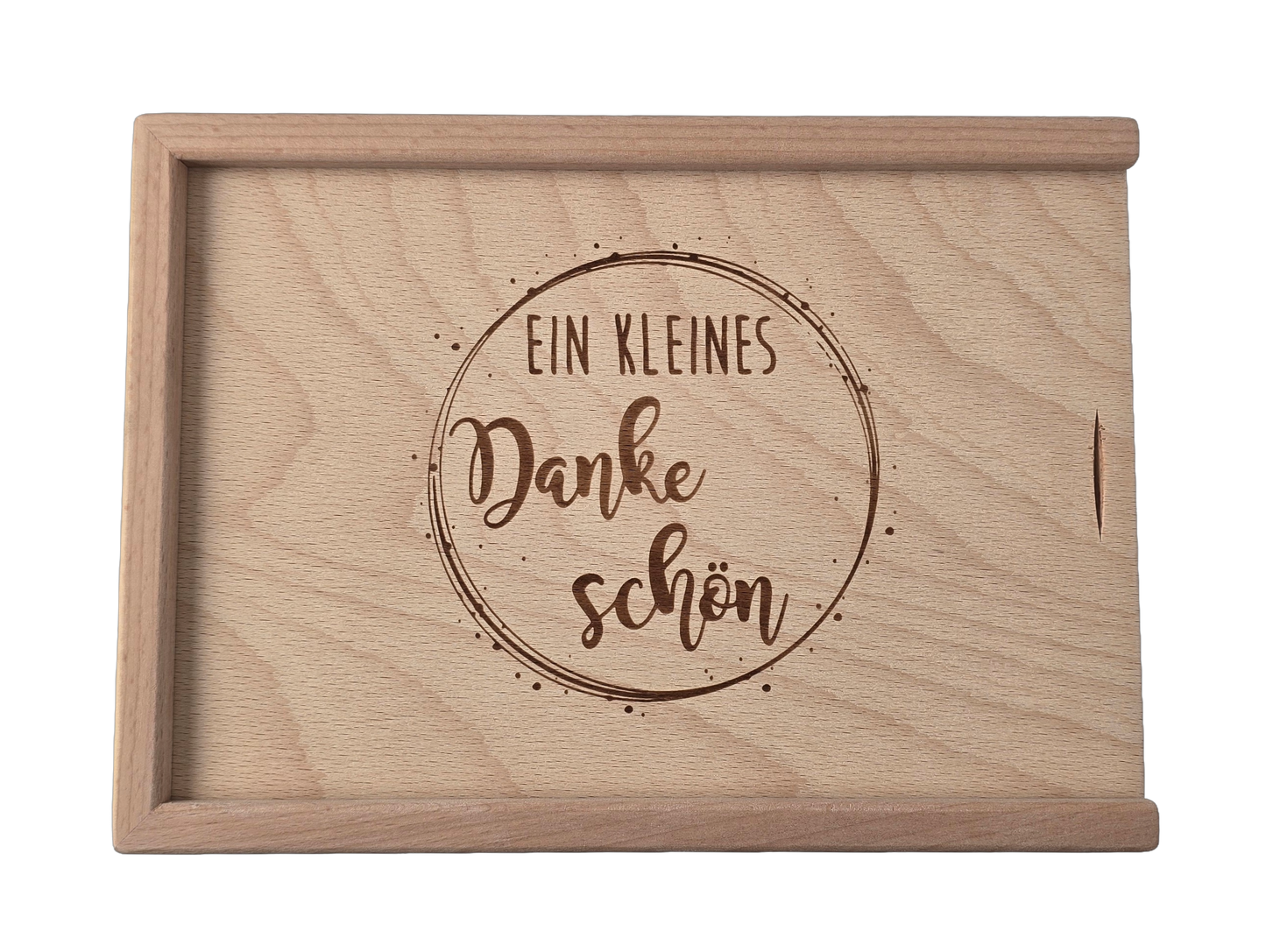 "Ein kleines Dankeschön" Holzbox mit Schiebedeckel